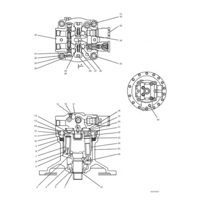 Kobelco Sk235sr-1e Sk235sr-2 Sk260-8 Rotary Motor Reducer Yf15v00004f1 Sg08-14/Mfc160-077