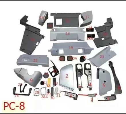 Komatsu PC200-8 PC300-8 Parts Excavator Full Interior Trim Panels